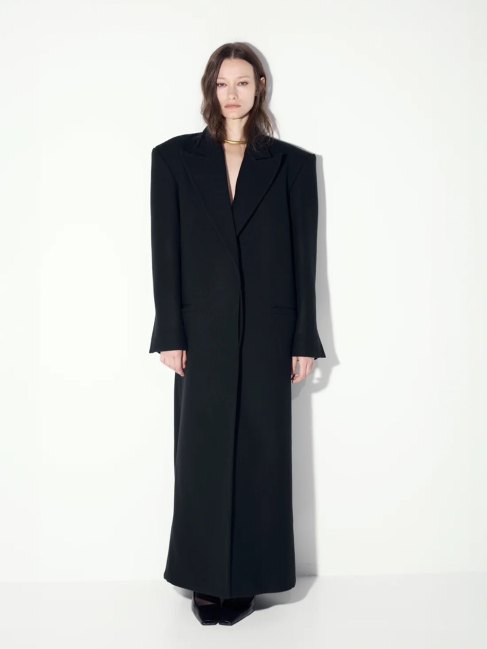 DIANA MILKANOVA Classic Wool Coat in black - S/M